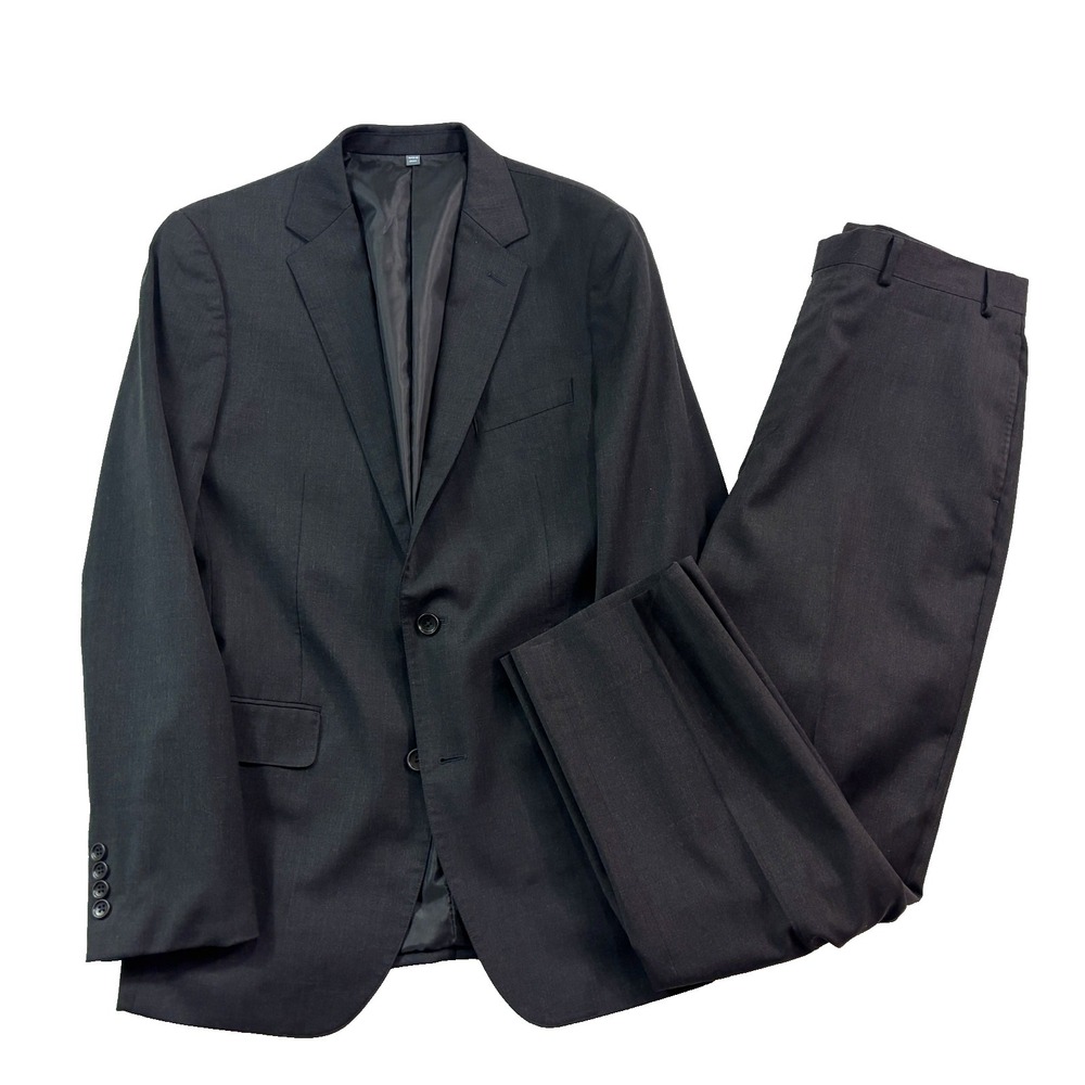 Bonobos 38L 35x30 Charcoal 2pc Pant Suit Standard Fit Jetsetter Soft Shoulder